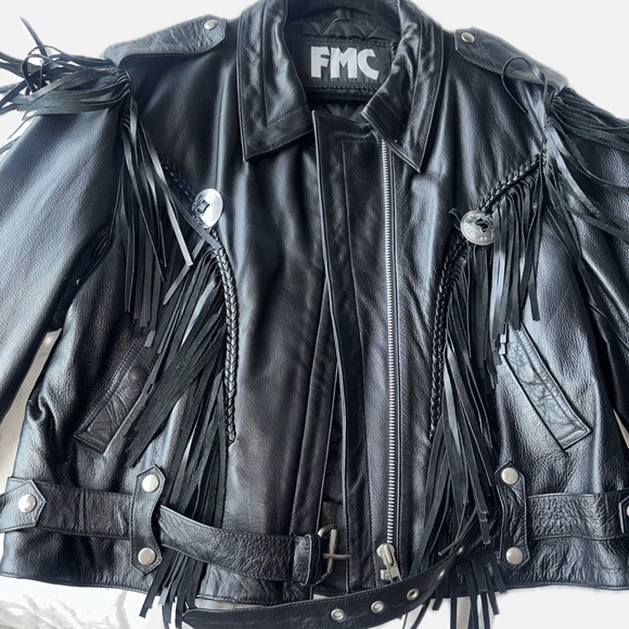 Vintage FMC Leather Biker jacket - Picture 1 of 6